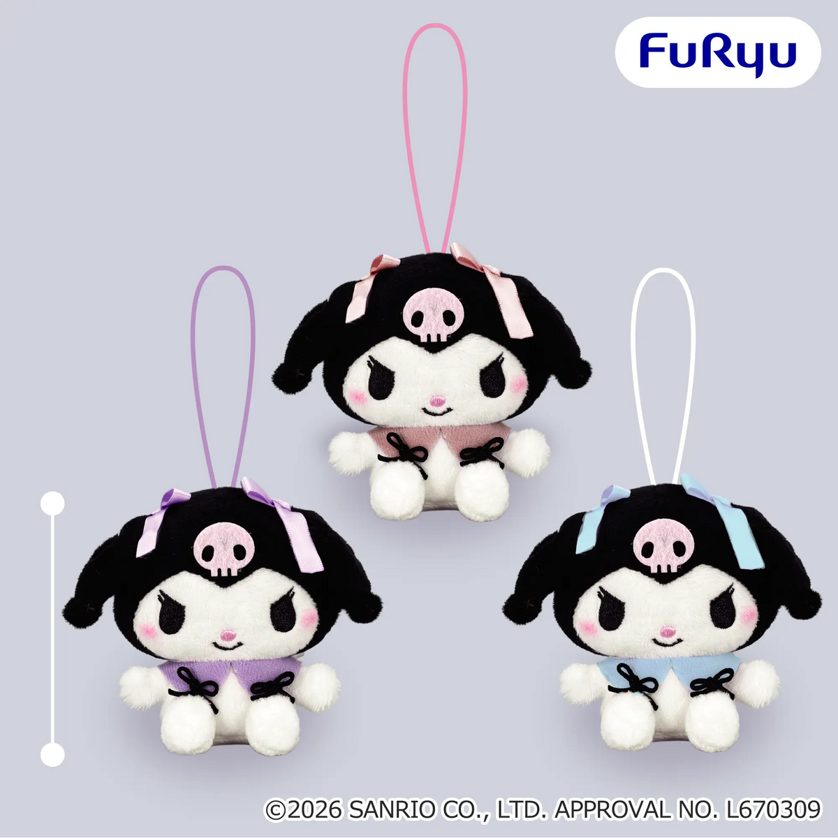 Kuromi - Droopy-Eared Lolita Mascots complete set of 3 designs