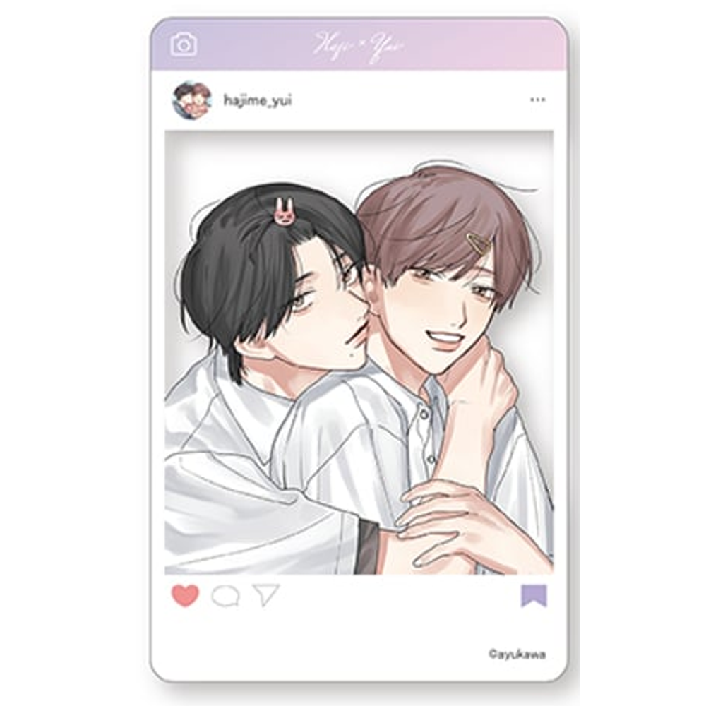 Hajime x Yui - SNS-Style Clear Trading Card - Design A