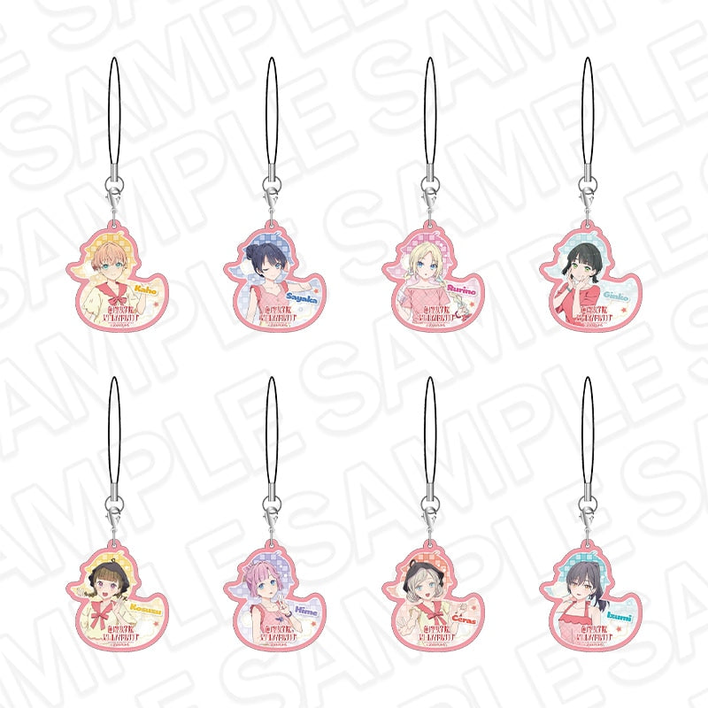 Love Live Hasunosora Sauna Ver. complete set of eight acrylic charm straps