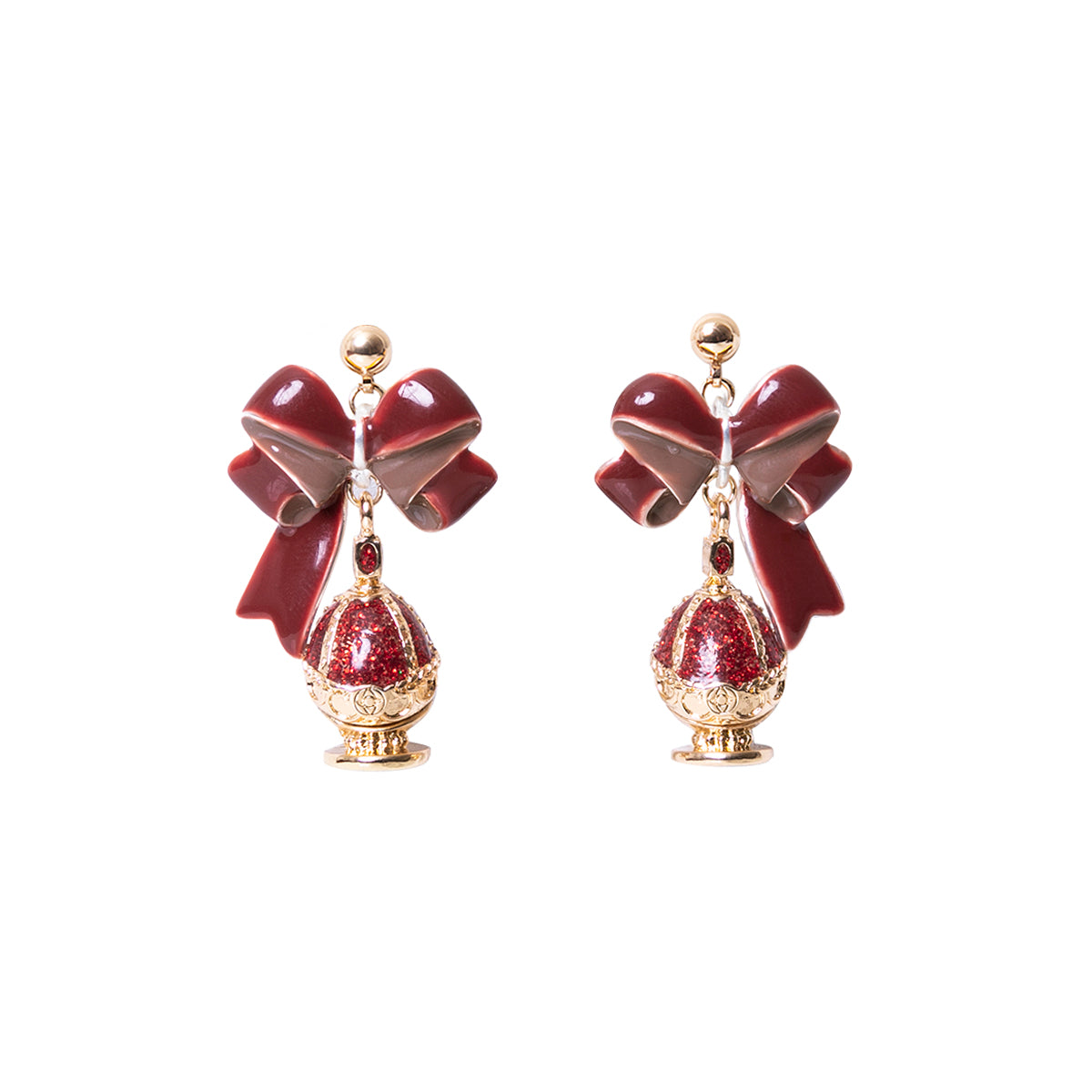 Kyoko Sakura Soul Gem earrings by Mayla - front view