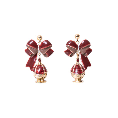 Kyoko Sakura Soul Gem earrings by Mayla - front view