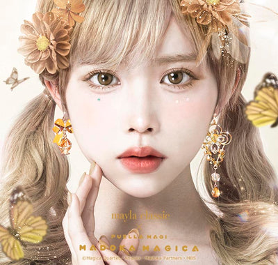 Mami Tomoe Soul Gem earrings by Mayla - worn styling