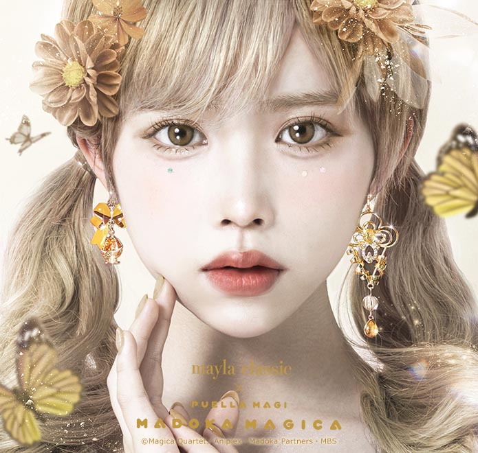 Mami Tomoe Soul Gem earrings by Mayla - worn styling