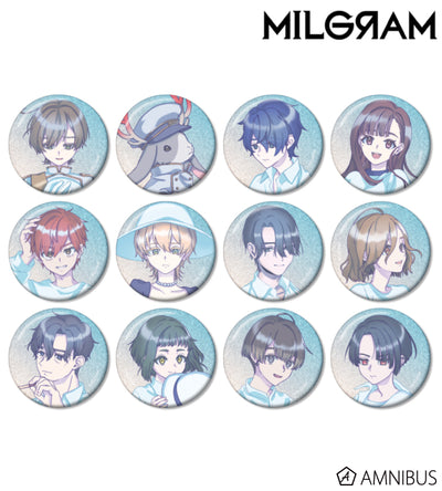MILGRAM Trading Glitter Badges Sea Breeze Footprints Ver. BOX of 12 - official product view 1