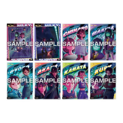 Milky Subway Clear Card Collection Gum card designs, group 1