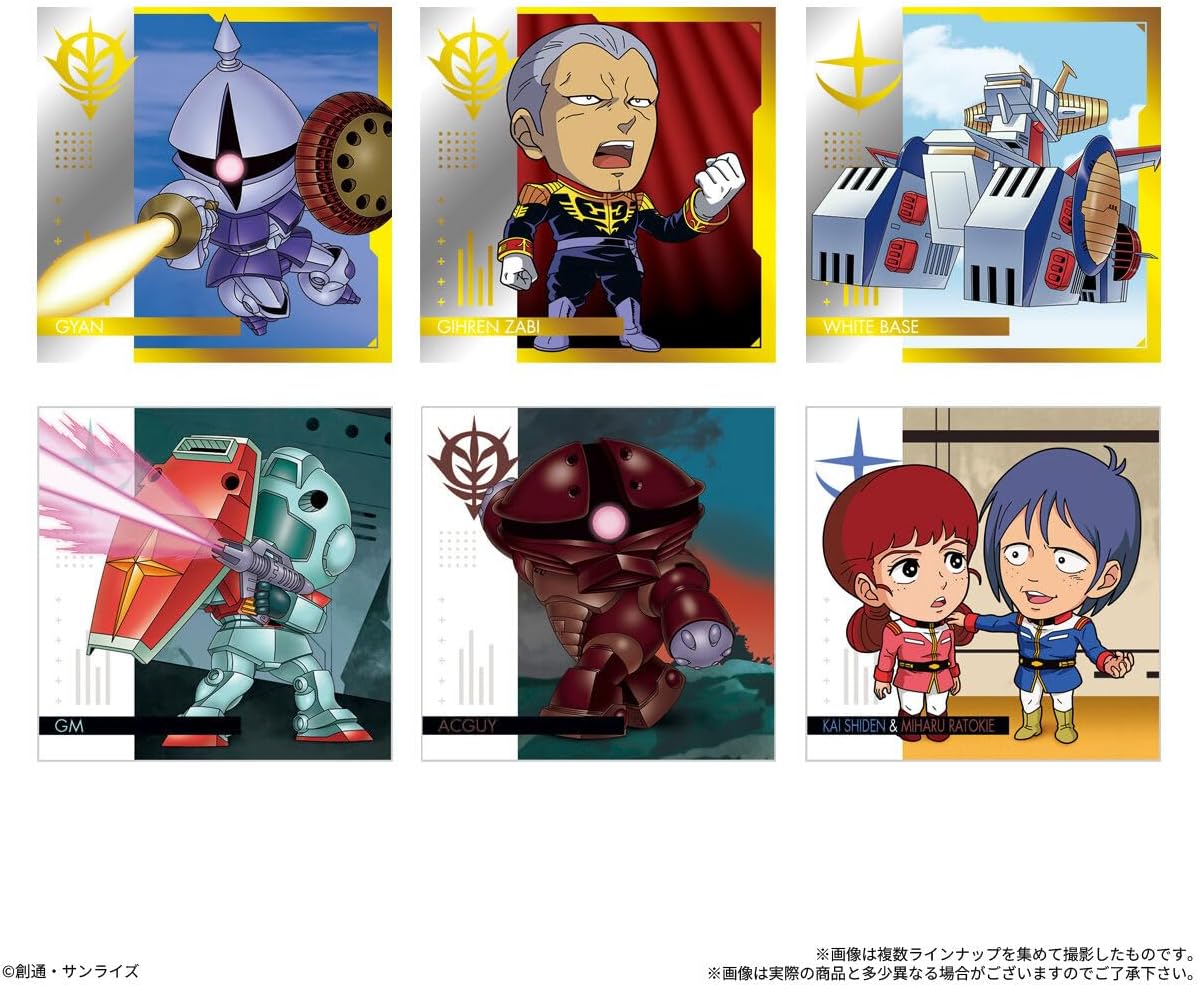 Mobile Suit Gundam Niformation Sticker Wafers Vol.6 - Ketsubetsu no Toki Box (20 Packs) - collectible designs, image 3