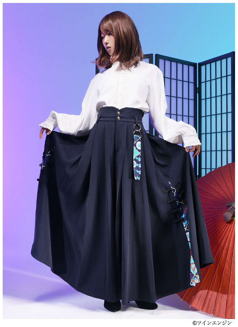 Mononoke The Movie Favorite medicine seller hakama style wide leg pants - official product view 8