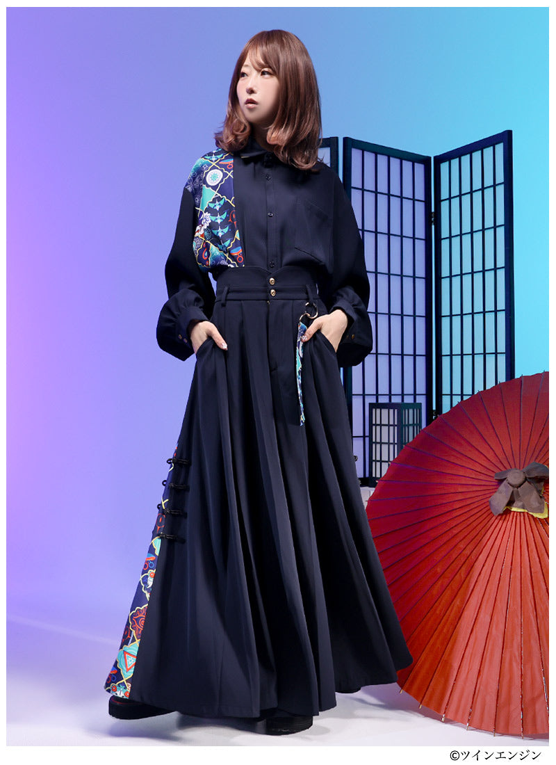 Mononoke The Movie Favorite medicine seller hakama style wide leg pants - official product view 13
