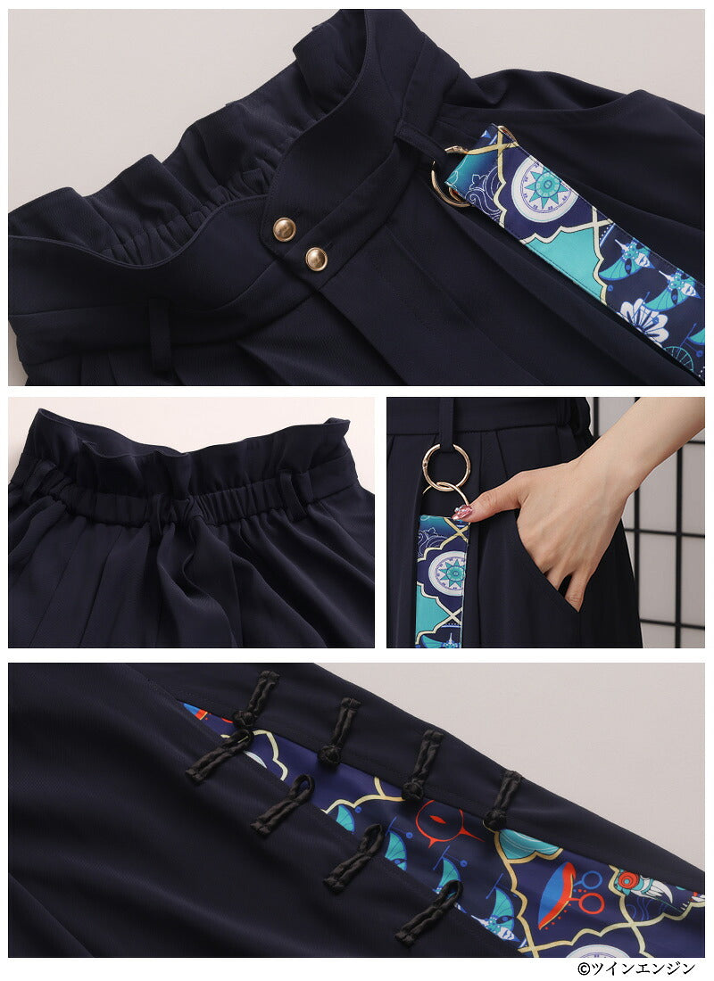 Mononoke The Movie Favorite medicine seller hakama style wide leg pants - official product view 15