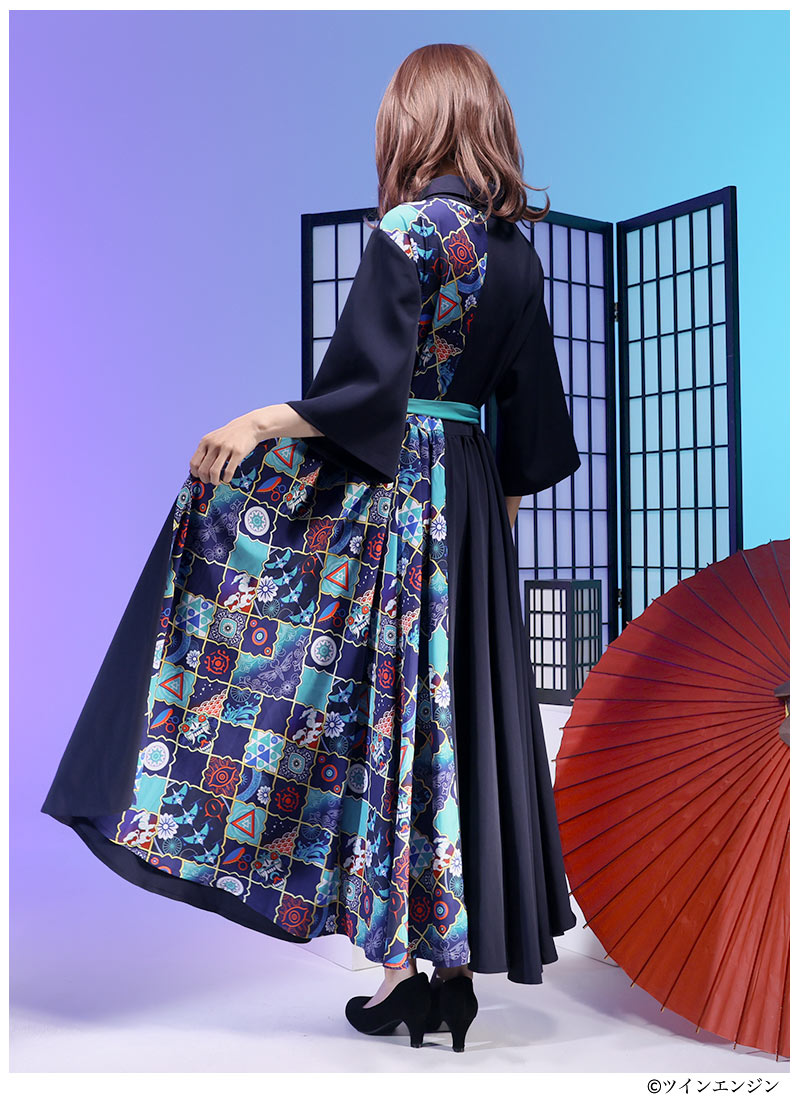 Mononoke The Movie Favorite medicine seller maxi length shirt style dress - official product view 5