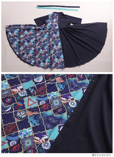 Mononoke The Movie Favorite medicine seller maxi length shirt style dress - official product view 12
