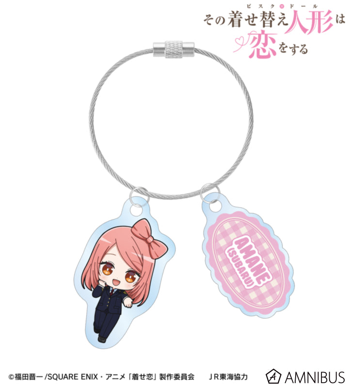 My Dress-Up Darling x Oshi Tabi / JR Tokai - Amane Himeno (Subaru) - Chibi Station Attendant Ver. Double Wire Acrylic Keychain - official product image 1