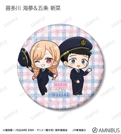 My Dress-Up Darling x Oshi Tabi / JR Tokai - Chibi Station Attendant Ver. Trading Glitter Can Badges - official product image 9