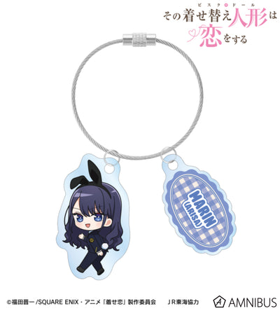 My Dress-Up Darling x Oshi Tabi / JR Tokai - Marin Kitagawa (Arisa) - Chibi Station Attendant Ver. Double Wire Acrylic Keychain - official product image 1