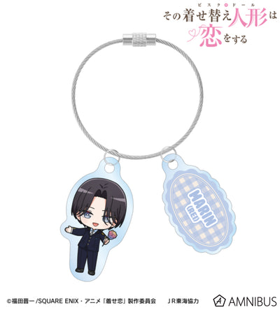 My Dress-Up Darling x Oshi Tabi / JR Tokai - Marin Kitagawa (Rei) - Chibi Station Attendant Ver. Double Wire Acrylic Keychain - official product image 1