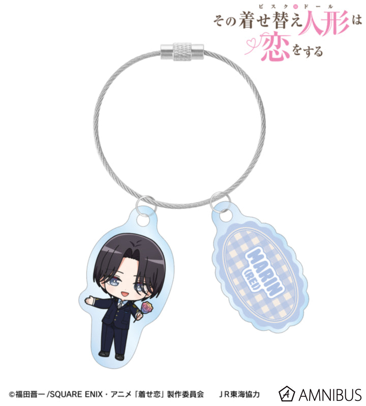 My Dress-Up Darling x Oshi Tabi / JR Tokai - Marin Kitagawa (Rei) - Chibi Station Attendant Ver. Double Wire Acrylic Keychain - official product image 1