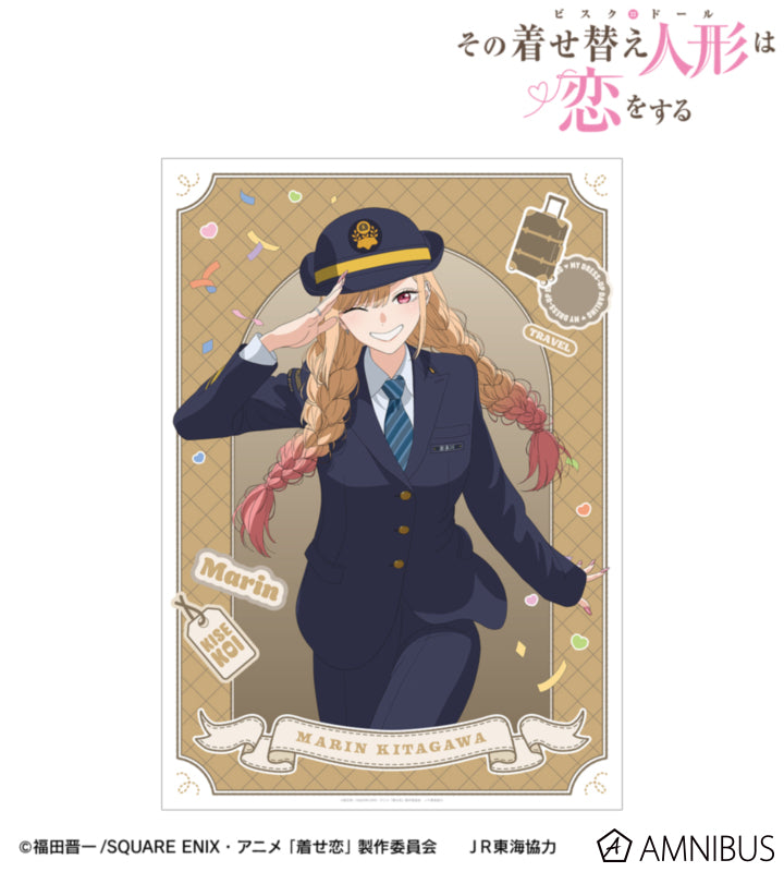 My Dress-Up Darling x Oshi Tabi / JR Tokai - Marin Kitagawa - Station Attendant Ver. A3 Matte Poster - official product image 1
