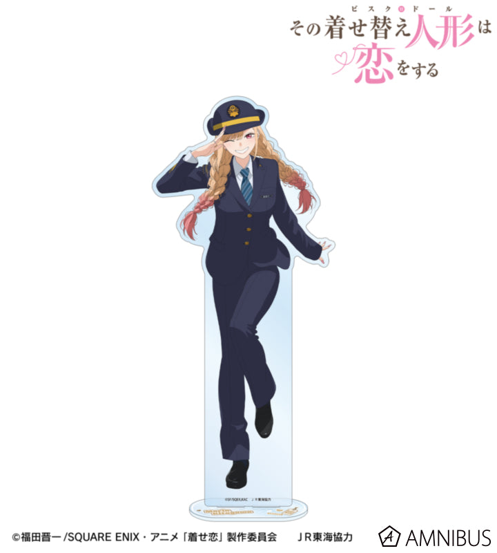 My Dress-Up Darling x Oshi Tabi / JR Tokai - Marin Kitagawa - Station Attendant Ver. Extra Large Acrylic Stand - official product image 1