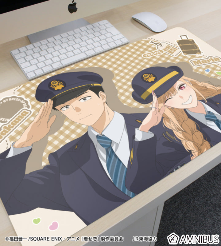 My Dress-Up Darling x Oshi Tabi / JR Tokai - Marin Kitagawa & Wakana Gojo - Station Attendant Ver. Multi Desk Mat - official product image 2