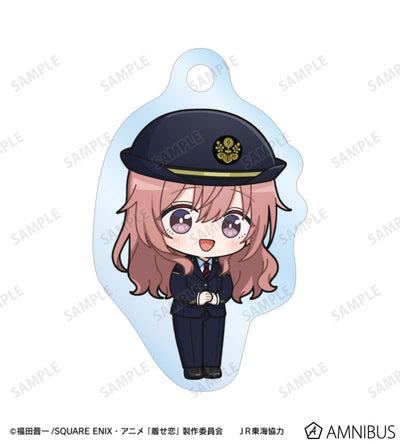 My Dress-Up Darling x Oshi Tabi / JR Tokai - Shinju Inui - Chibi Station Attendant Ver. Double Wire Acrylic Keychain - official product image 2
