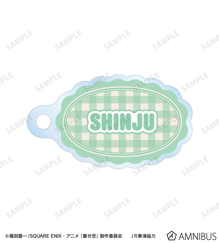 My Dress-Up Darling x Oshi Tabi / JR Tokai - Shinju Inui - Chibi Station Attendant Ver. Double Wire Acrylic Keychain - official product image 3