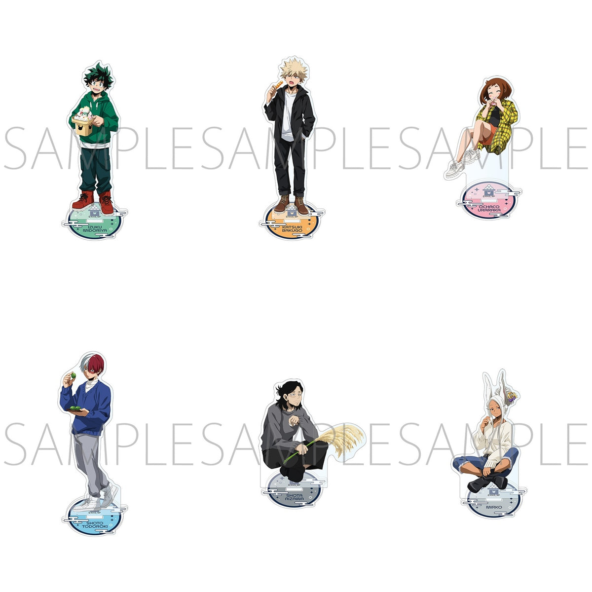My Hero Academia Moon Viewing acrylic stands - complete set of six characters