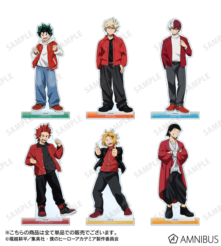 My Hero Academia Commemorative Photo complete set of 6 BIG acrylic stands - official collection overview