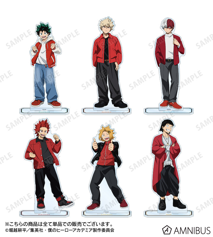 My Hero Academia Commemorative Photo complete set of 6 extra-large acrylic stands - official collection overview