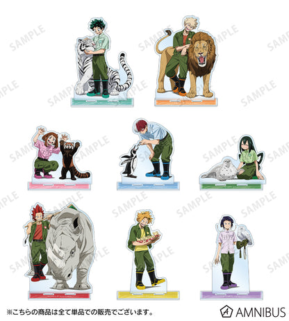 My Hero Academia Tobu Zoo Zookeeper complete set of 8 BIG acrylic stands - official collection overview