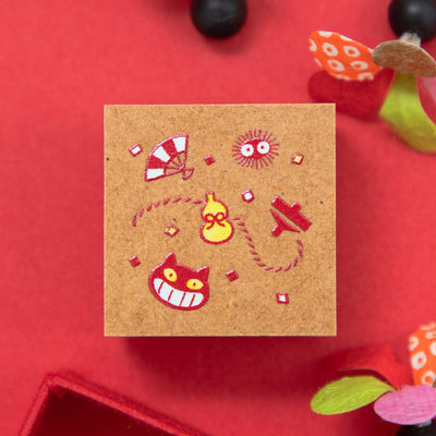 My Neighbor Totoro 2027 New Year stamp - lucky charms - official view 1