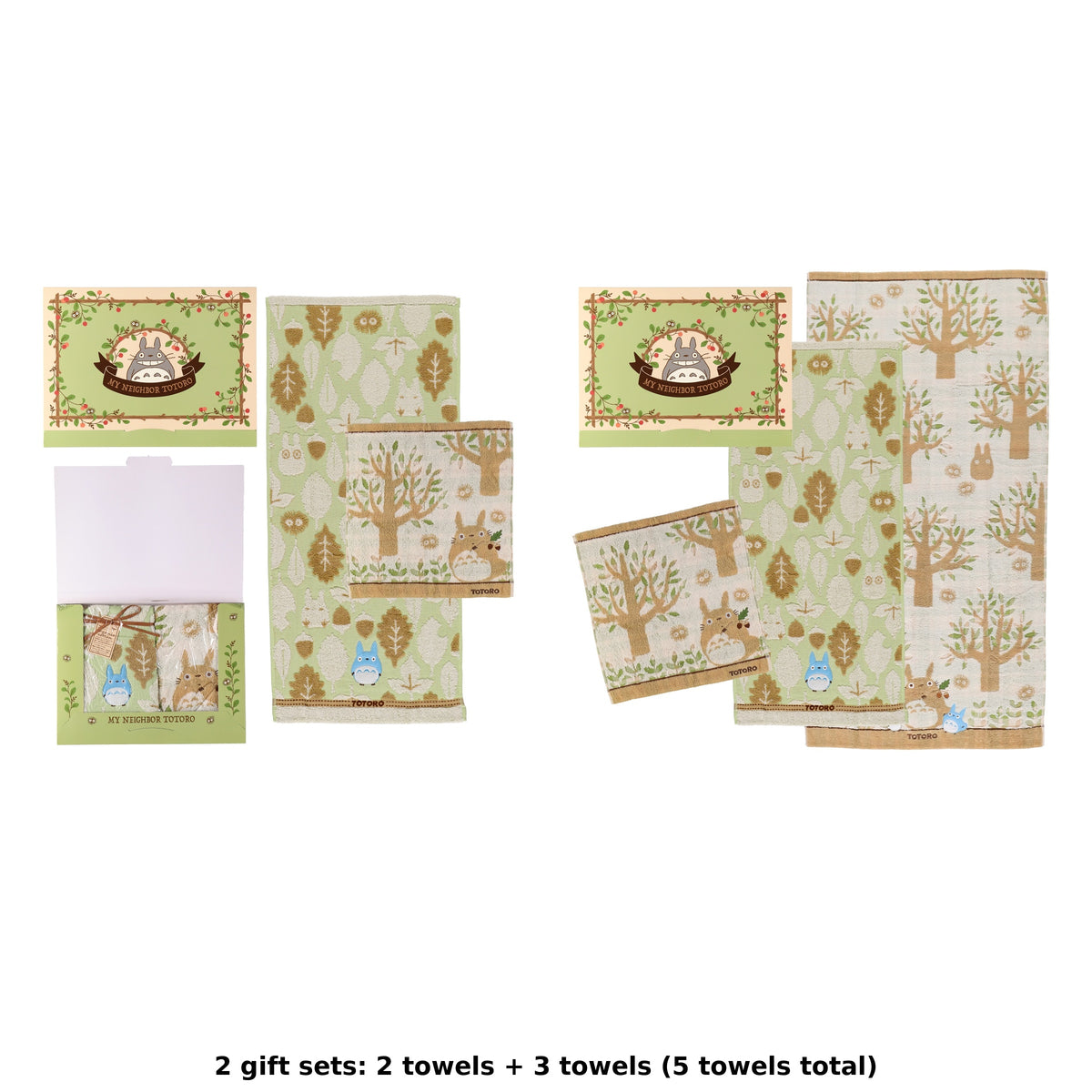My Neighbor Totoro Acorns and Totoro Towel Gift Sets (2 Types) - Complete Set