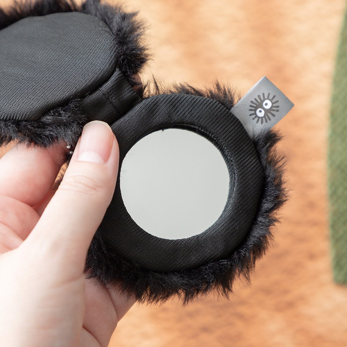 My Neighbor Totoro Fluffy Soot Sprite Compact Mirror - official view 5