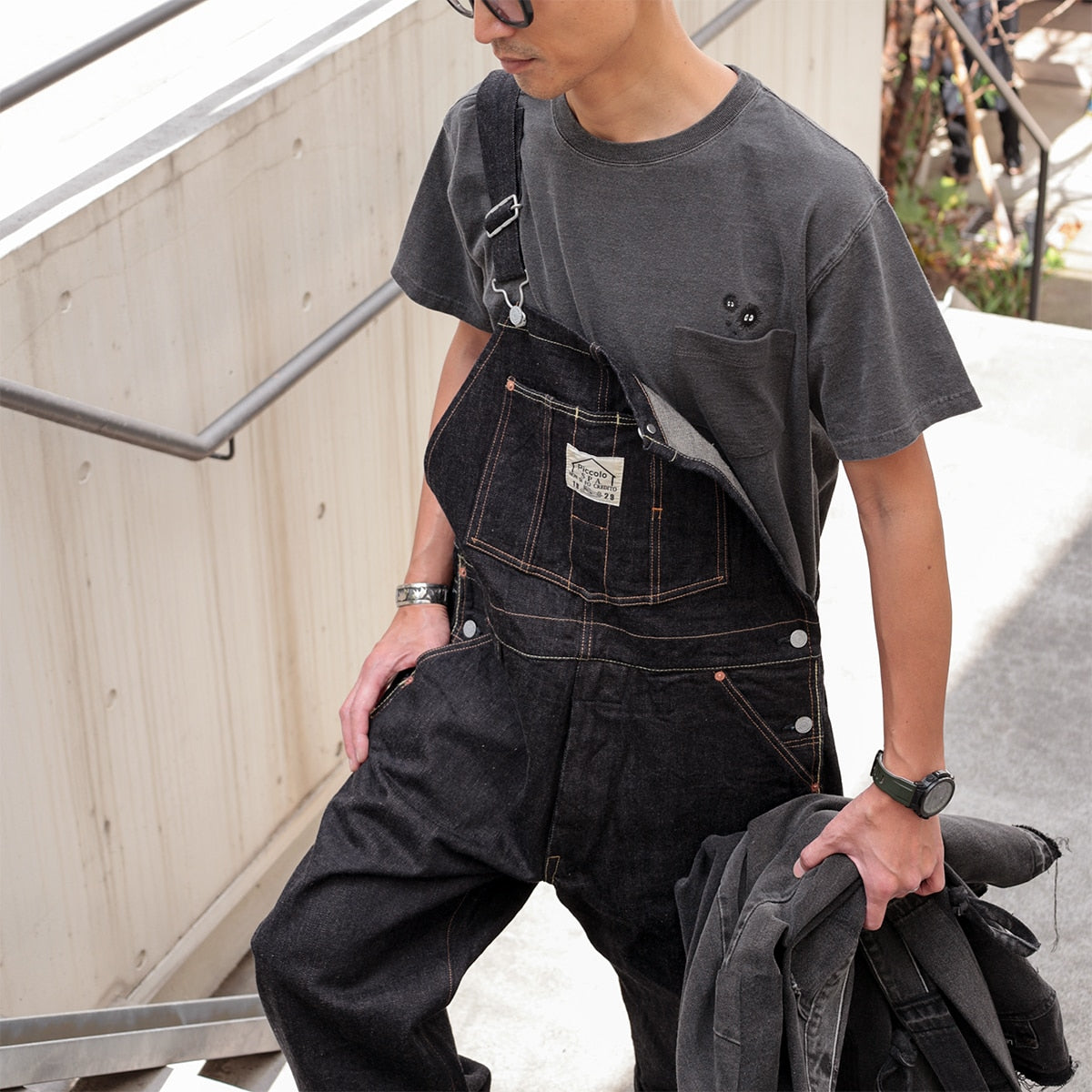 My Neighbor Totoro GBL x Good On Pocket Embroidery T-Shirt - Soot Sprites - official view 4