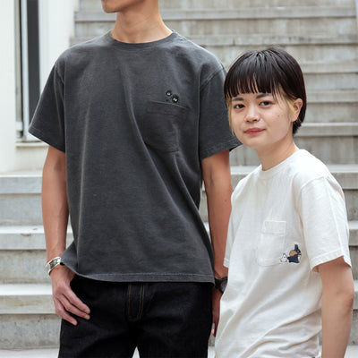 My Neighbor Totoro GBL x Good On Pocket Embroidery T-Shirt - Soot Sprites - official view 5