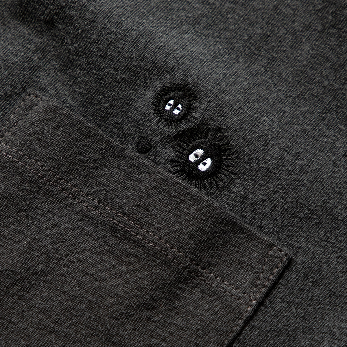 My Neighbor Totoro GBL x Good On Pocket Embroidery T-Shirt - Soot Sprites - official view 9