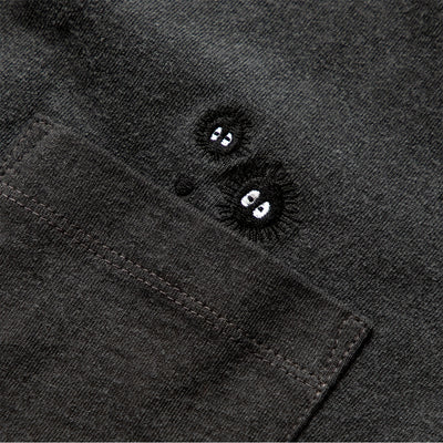 My Neighbor Totoro GBL x Good On Pocket Embroidery T-Shirt - Soot Sprites - official view 9