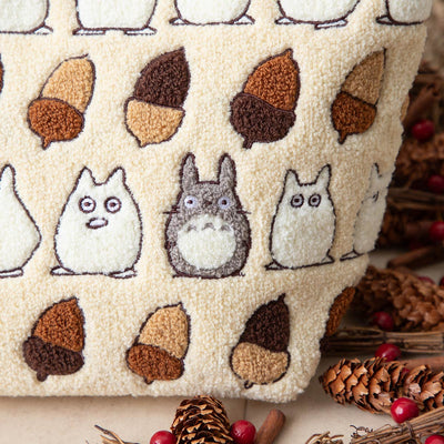 My Neighbor Totoro Hoko Moko Embroidery Ivory Lunch Tote - official view 2