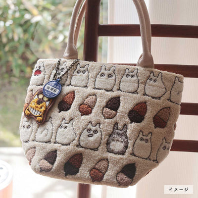 My Neighbor Totoro Hoko Moko Embroidery Ivory Lunch Tote - official view 11