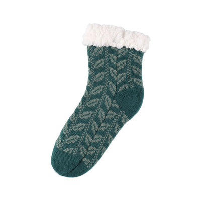 My Neighbor Totoro Leaf-Pattern Boa-Lined Room Socks 23-25 cm - official view 2