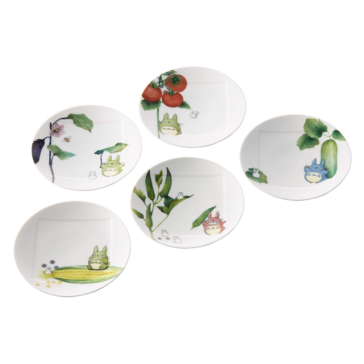 My Neighbor Totoro - Noritake Vegetable Plates 15.5 cm - Complete Set Of 5 Types - official view 1