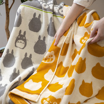 My Neighbor Totoro Silhouette Cotton Nap Blanket - official view 4