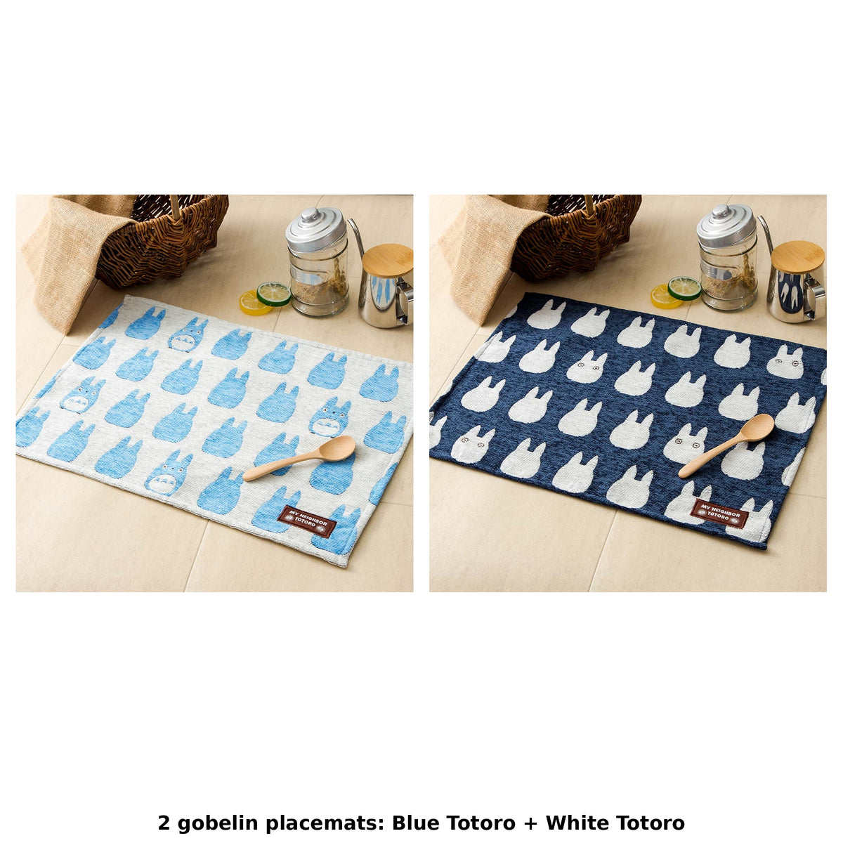 My Neighbor Totoro Silhouette Gobelin Placemats (2 Types) - Complete Set