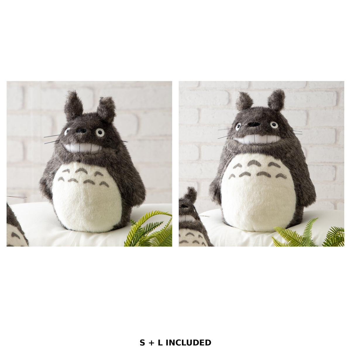 My Neighbor Totoro - Smiling Totoro Plush (2 Sizes) - Complete Set, one of each listed model