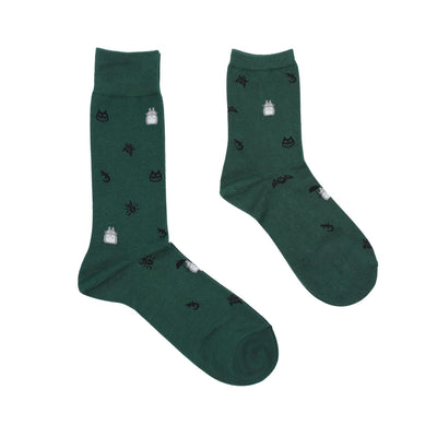My Neighbor Totoro Socks - All-Over Pattern - Green - official product view 1