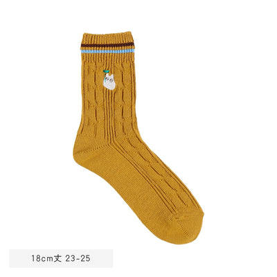 My Neighbor Totoro Socks - Cable Knit - Camel - official product view 2