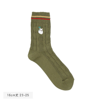 My Neighbor Totoro Socks - Cable Knit - Khaki - official product view 2