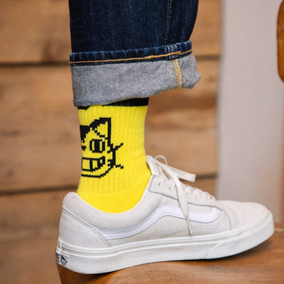 My Neighbor Totoro Socks - GBL Catbus Pattern - Yellow - official product view 10