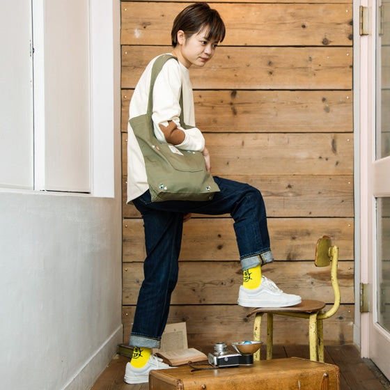 My Neighbor Totoro Socks - GBL Catbus Pattern - Yellow - official product view 13