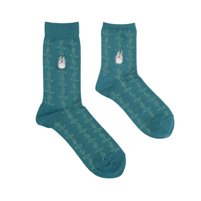 My Neighbor Totoro Socks - Leaf All-Over Pattern - official product view 1