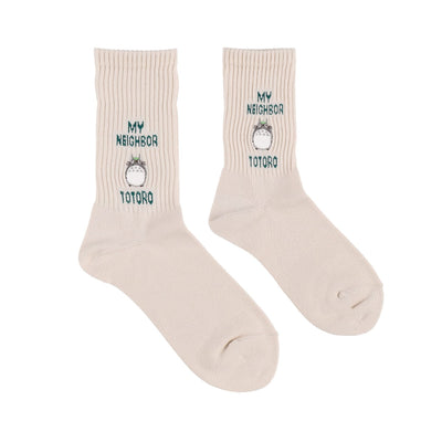 My Neighbor Totoro Socks - Logo - White - official product view 1